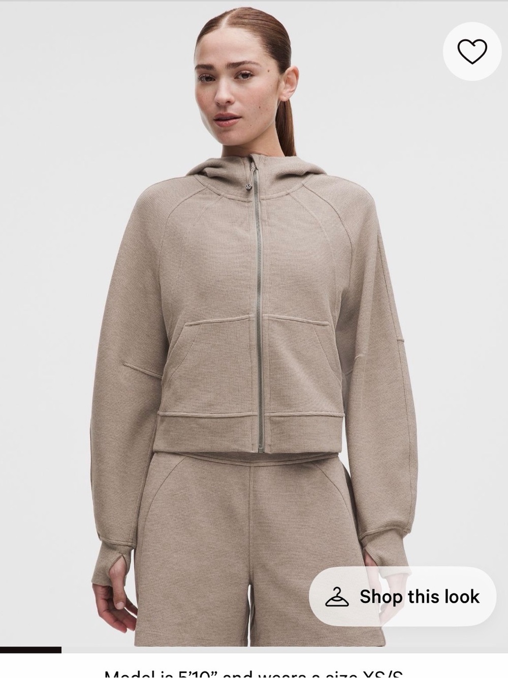 Scuba Oversized Full-Zip Hoodie Waffle